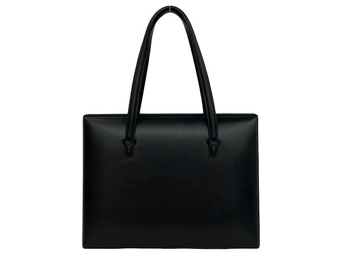 Loewe Vintage Logo Prägeleder Handtasche Schwarz - Ansicht 3