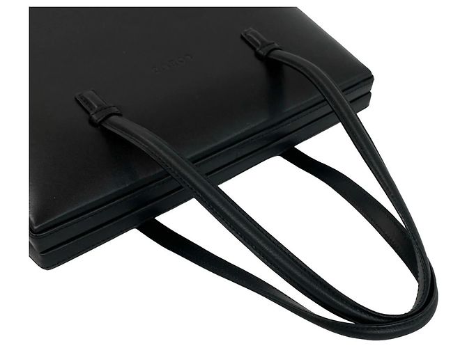 Loewe Vintage Logo Prägeleder Handtasche Schwarz - Ansicht 4