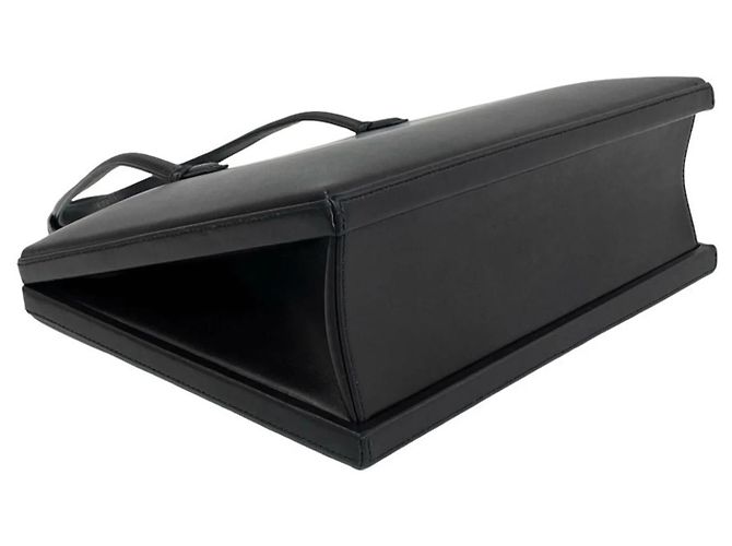 Loewe Vintage Logo Prägeleder Handtasche Schwarz - Ansicht 7