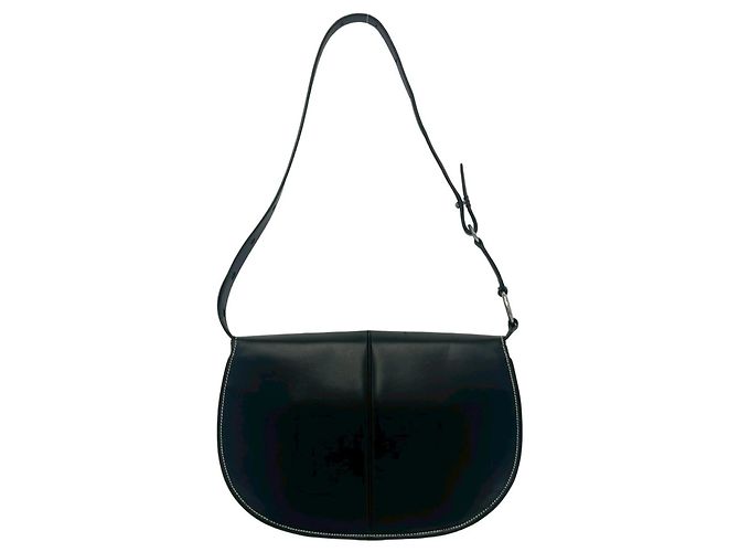 Borsa a spalla in pelle nera Loewe Nero - vista 3