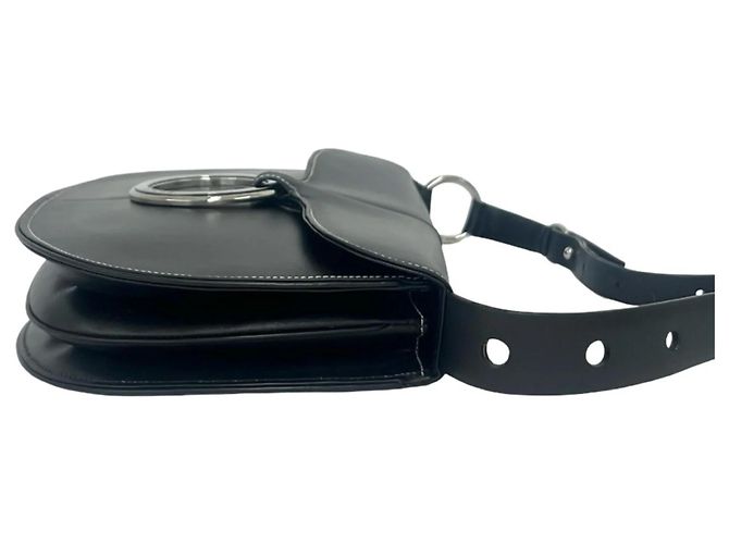 Borsa a spalla in pelle nera Loewe Nero - vista 6