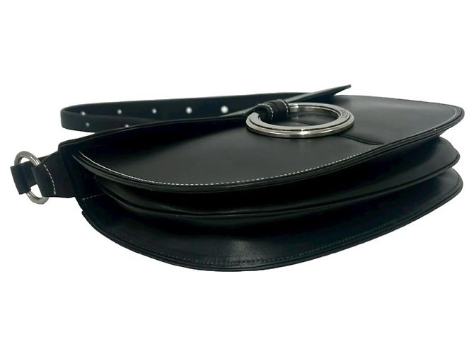 Borsa a spalla in pelle nera Loewe Nero - vista 7