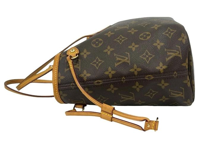 Borsa Tote Louis Vuitton Neverfull PM Monogram Leather Marrone - vista 5