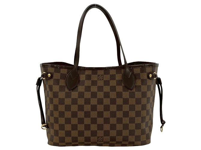 Borsa Tote Louis Vuitton Neverfull PM Damier Pattern Marrone - vista 3