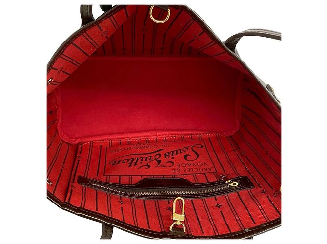 Borsa Tote Louis Vuitton Neverfull PM Damier Pattern Marrone - vista 9