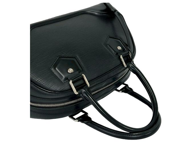Borsa Louis Vuitton Bowling Montaigne PM in pelle Epi Nero - vista 4