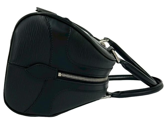 Borsa Louis Vuitton Bowling Montaigne PM in pelle Epi Nero - vista 6