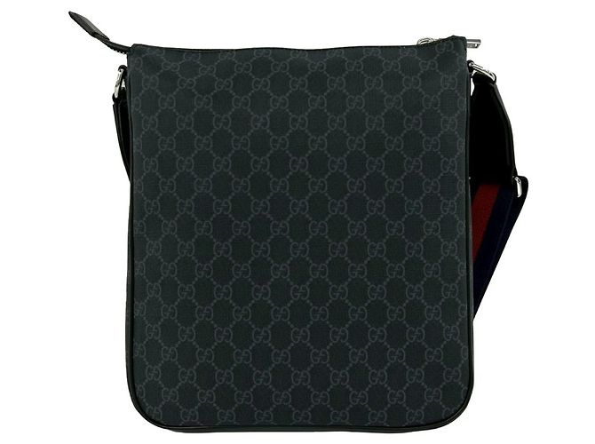 Borsa Tote a Spalla Gucci Sherry Line GG Supreme Logo Nero Rosso Blu navy - vista 3