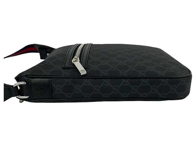 Borsa Tote a Spalla Gucci Sherry Line GG Supreme Logo Nero Rosso Blu navy - vista 5