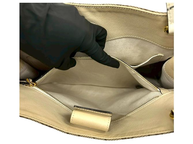 GUCCI GG Logo Horsebit Hardware Tote Bag Braun Beige - Ansicht 10