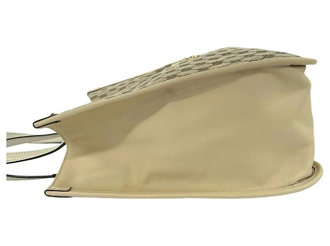 GUCCI GG Logo Horsebit Hardware Tote Bag Braun Beige - Ansicht 5