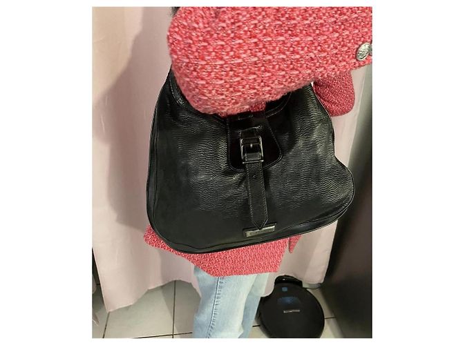 Borsa hobo Burberry in pelle nera Nero - vista 2