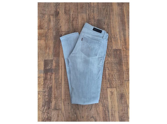 Levi's Demi Curve Low Rise Skinny Jeans - Gris Claro - vista 2