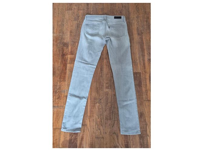 Levi's Demi Curve Low Rise Skinny Jeans - Gris Claro - vista 6