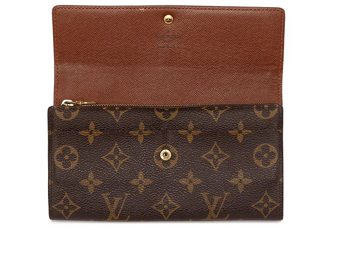 Cartera larga Sarah Monogram marrón Louis Vuitton Castaño - vista 7