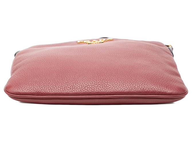Borsa a tracolla Prada Red Vitello Daino Rosso - vista 3
