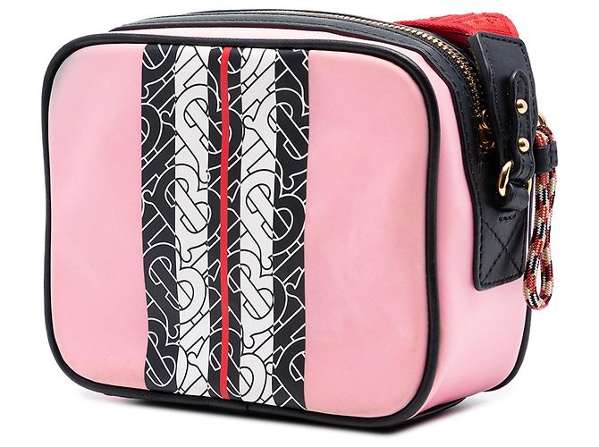 Borsa a tracolla bambino Burberry Pink TB Monogram Nylon Stripe Rosa - vista 2