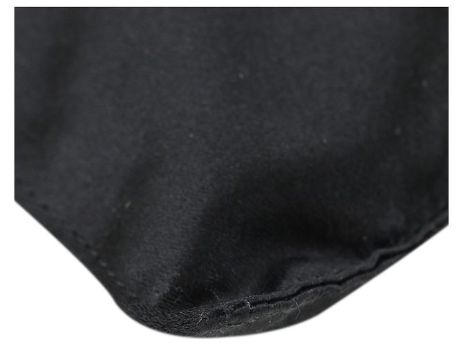 Borsa a tracolla in raso nero con zip Prada - vista 10