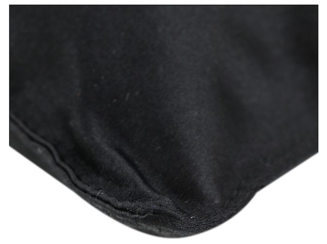 Borsa a tracolla in raso nero con zip Prada - vista 11