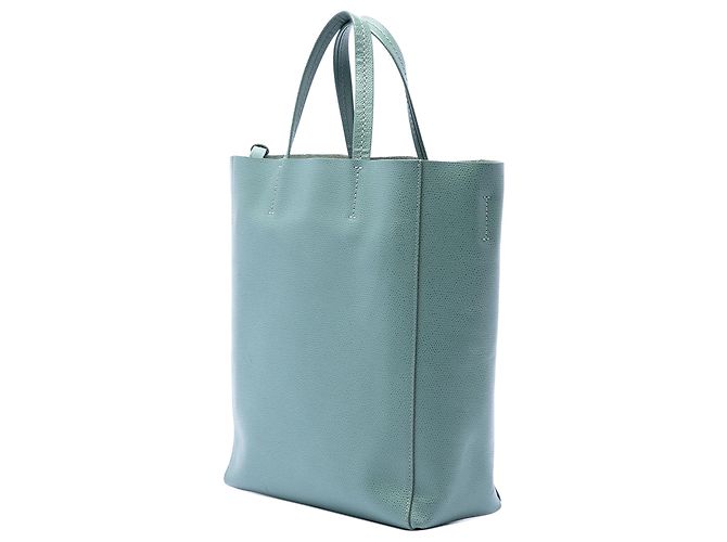 Cabas Céline Tote verticale Celine in pelle di vitello granulata blu Small Blu chiaro - vista 2