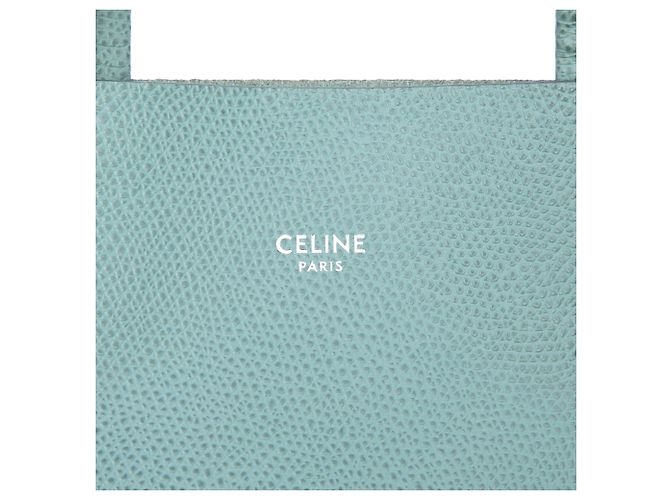 Cabas Céline Tote verticale Celine in pelle di vitello granulata blu Small Blu chiaro - vista 5