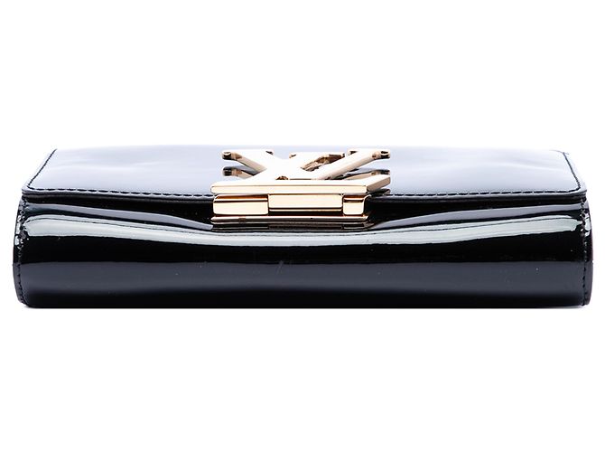 Louis Vuitton Black Vernis Louise Sliding Chain MM Nero - vista 3