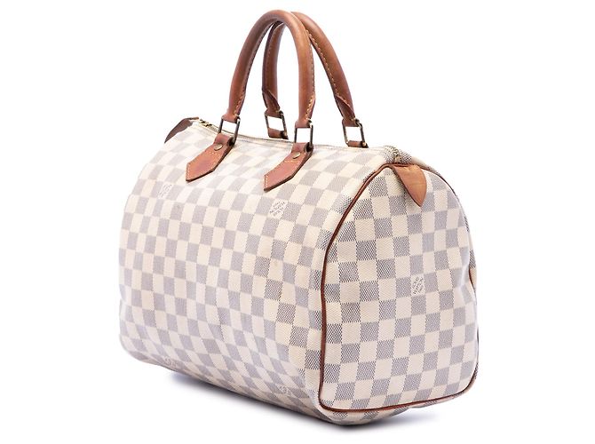 Louis Vuitton White Damier Azur Speedy 30 Bianco - vista 2