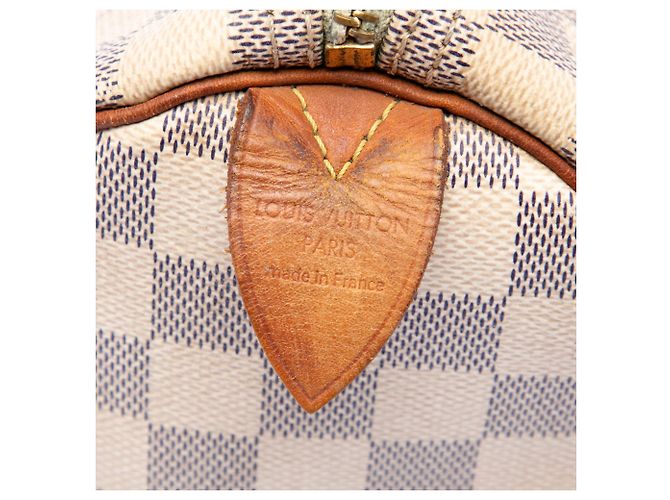 Louis Vuitton White Damier Azur Speedy 30 Bianco - vista 5