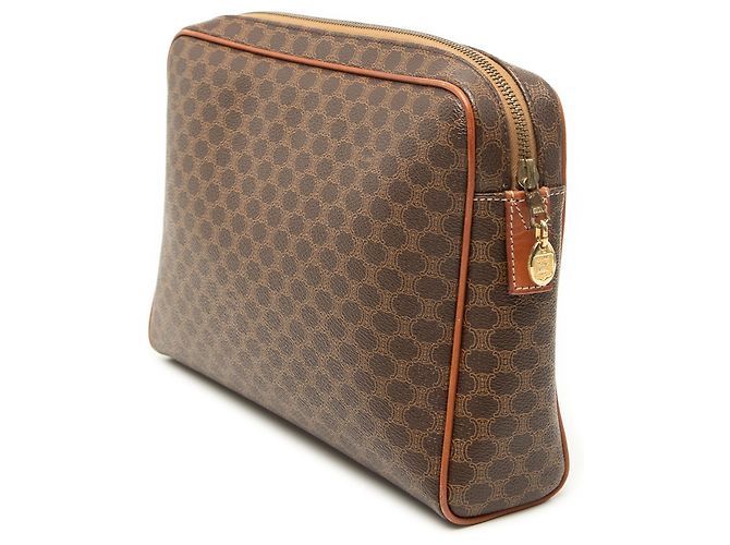 Céline Clutch de lona revestida Macadam marrón Celine Castaño - vista 2
