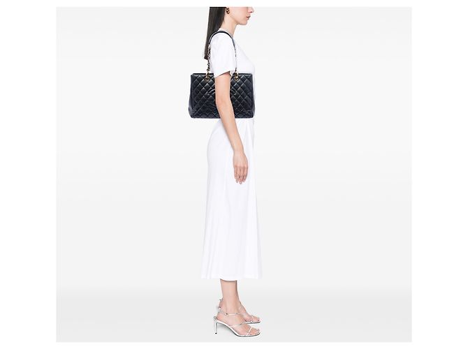 Chanel Grand Shopping Tote in schwarzem Caviar - Ansicht 6