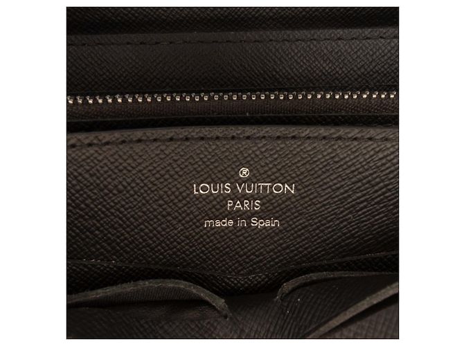 Louis Vuitton Black Monogram Eclipse Zippy XL Negro - vista 5