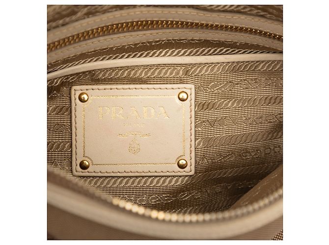 Bolso Bandolera Prada Brown Canvas Canapa Logo Castaño Marrón claro - vista 5