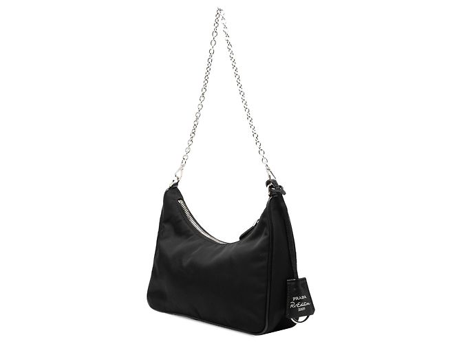 Borsa Prada Black Saffiano Trimmed Re Nylon Re Edition 2005 Nero - vista 2