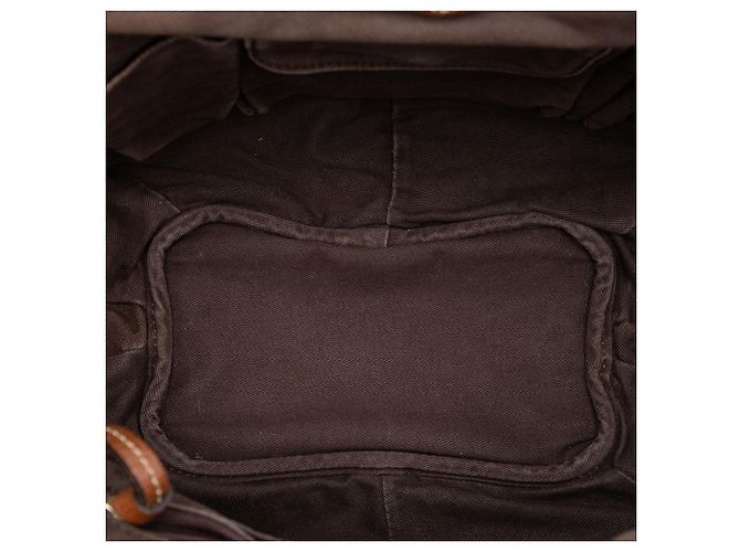 Céline Celine Carriage Tote aus grauer Canvas Braun Anthrazitgrau - Ansicht 4