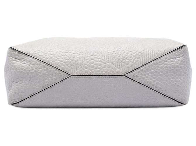 Borsa Burberry Dewsbury in pelle goffrata grigia Marrone Grigio - vista 3