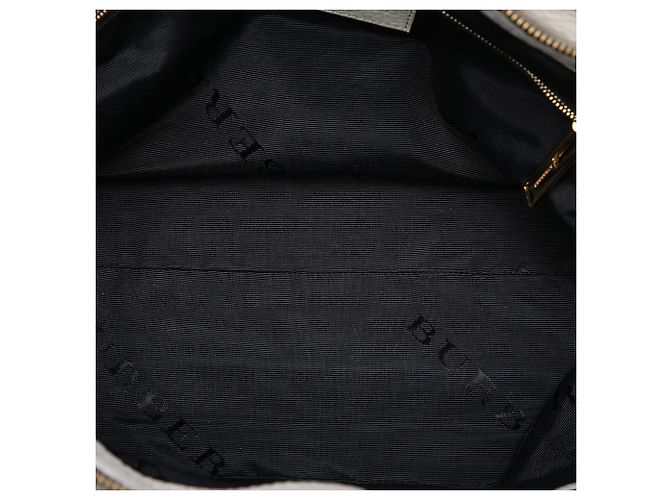 Borsa Burberry Dewsbury in pelle goffrata grigia Marrone Grigio - vista 4