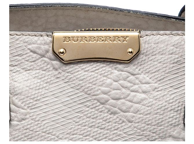 Borsa Burberry Dewsbury in pelle goffrata grigia Marrone Grigio - vista 5