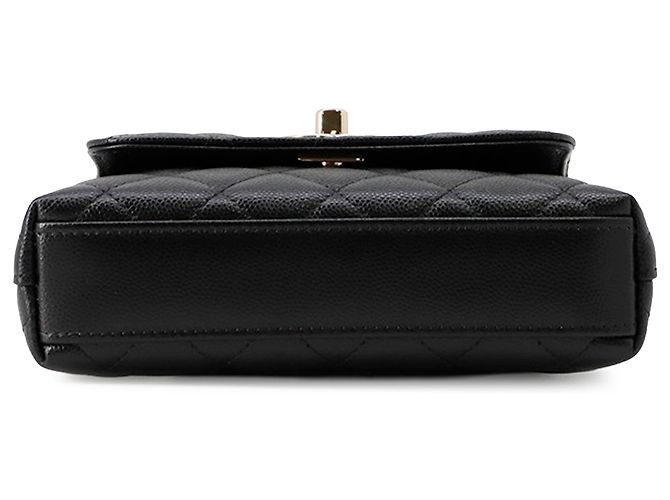 Coco Handle Borsa Chanel Black Extra Mini Quilted Caviar Coco Top Handle Nero - vista 3