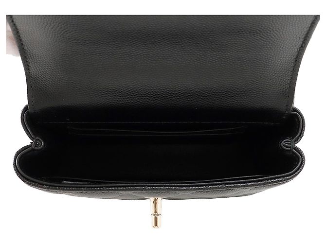 Coco Handle Borsa Chanel Black Extra Mini Quilted Caviar Coco Top Handle Nero - vista 4