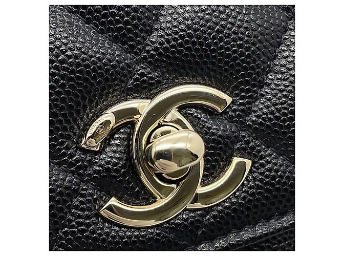 Coco Handle Borsa Chanel Black Extra Mini Quilted Caviar Coco Top Handle Nero - vista 6