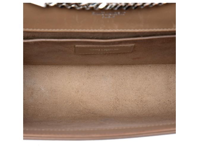Saint Laurent Borsa a tracolla Kate Classic Monogram in pelle di vitello liscia marrone Medium Marrone chiaro - vista 4