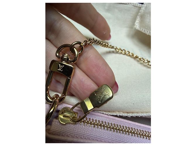 Louis Vuitton Pochette Monogram Empreinte Rose Rosa Bianco - vista 5