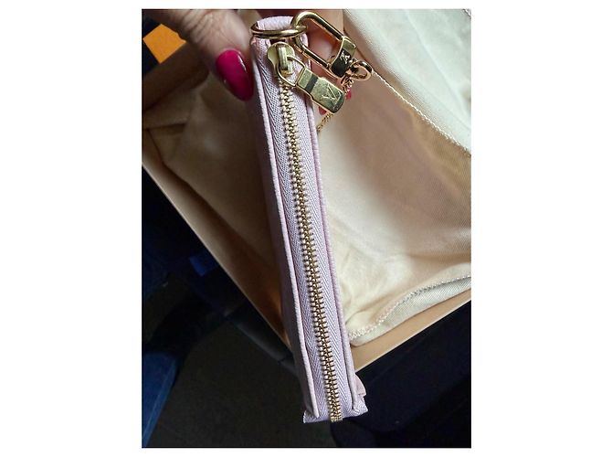 Louis Vuitton Pochette Monogram Empreinte Rose Rosa Bianco - vista 8