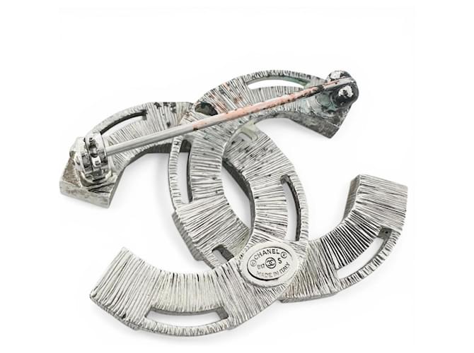 Timeless Spilla Chanel Coco Mark con strass Argento - vista 2