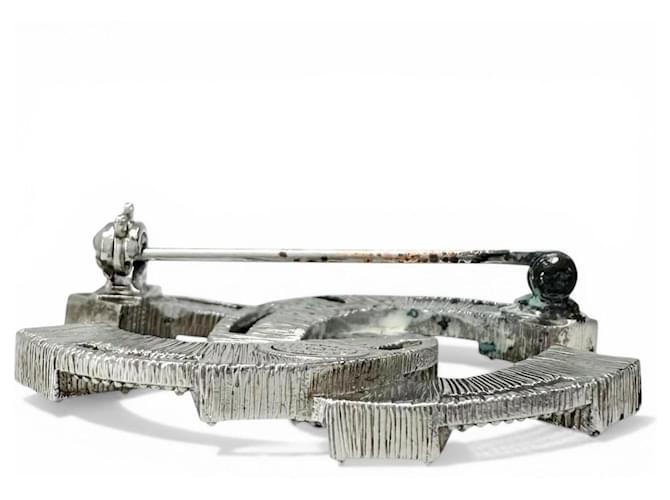 Timeless Spilla Chanel Coco Mark con strass Argento - vista 3