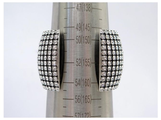 NUOVO BRACCIALETTO BALENCIAGA GLAM STRASS CUFF TAGLIA S 15.5 ARGENTO - vista 7