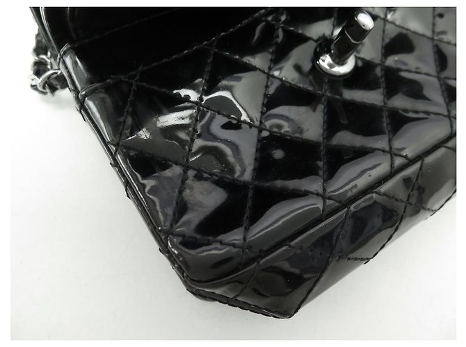 Timeless BORSA CHANEL MINI CLASSIC DOUBLE FLAP IN PELLE NERA MATELASSÉ Nero - vista 13
