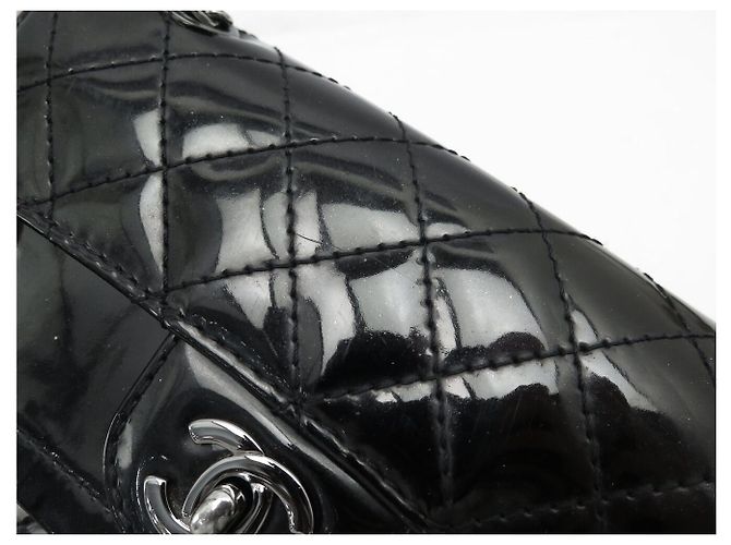 Timeless BORSA CHANEL MINI CLASSIC DOUBLE FLAP IN PELLE NERA MATELASSÉ Nero - vista 14