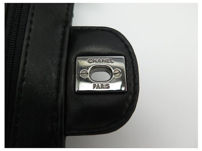 Timeless BORSA CHANEL MINI CLASSIC DOUBLE FLAP IN PELLE NERA MATELASSÉ Nero - vista 8