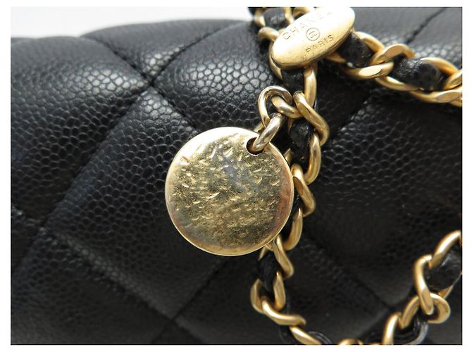 BORSA CHANEL CHAIN AROUND RABAT AS3468 PELLE CAVIAR MATELASSÉ NERO - vista 10